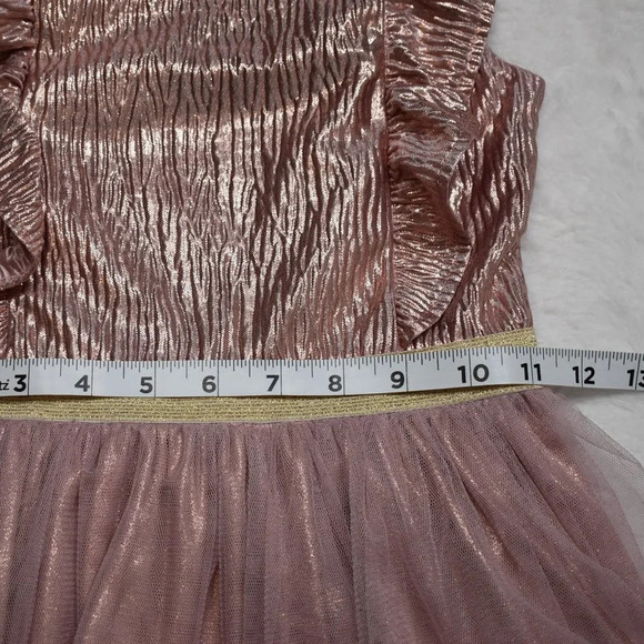 Nannette Kids Pink Dress Metallic Sz 6X Sparkly Tulle Party Princess Ballerina - Picture 13 of 16